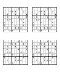 Four Sudoku Puzzles Printed On One Page